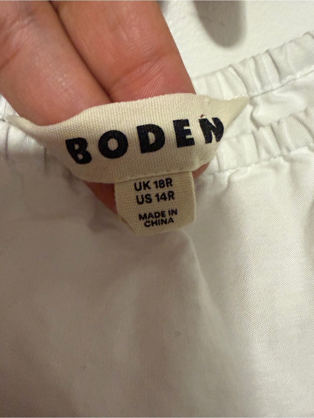 Boden White Rainbow Trim Cotton Maxi Dress Size 14R - Picture 4 of 8